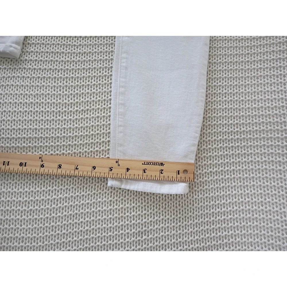 FRAME Le Skinny De Jeanne Crop Blanc White Jeans 27x27 USA Made Classic $228 - Picture 9 of 13